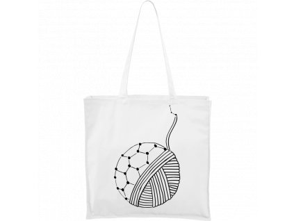 Plátěná taška Carry bílá s černým motivem - Fulleren
