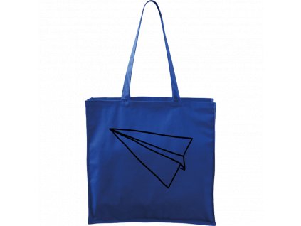 Plátěná taška Carry modrá s černým motivem - Šipka samotná
