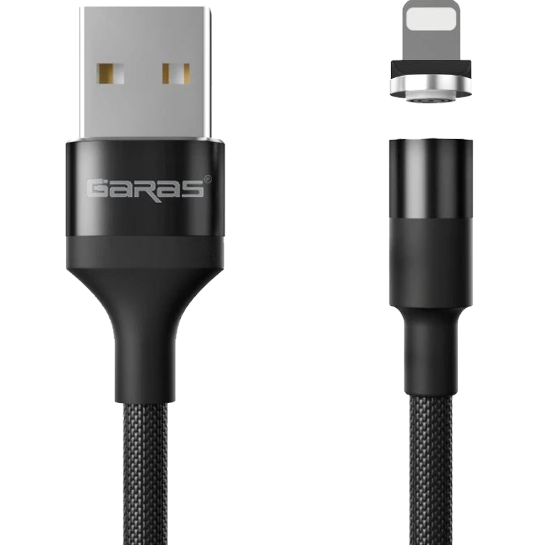 M1 - Magnetický USB kabel - Černý - Pro iPhone - 1 m