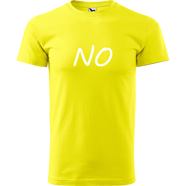 Ručně malované pánské triko Heavy New - NO Velikost trička: XL, Barva trička: ČERVENÁ, Barva motivu: BÍLÁ