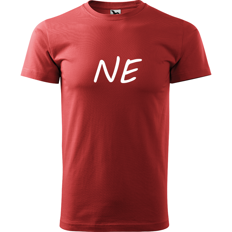 Ručně malované pánské triko Heavy New - NE Velikost trička: L, Barva trička: BORDÓ, Barva motivu: BÍLÁ