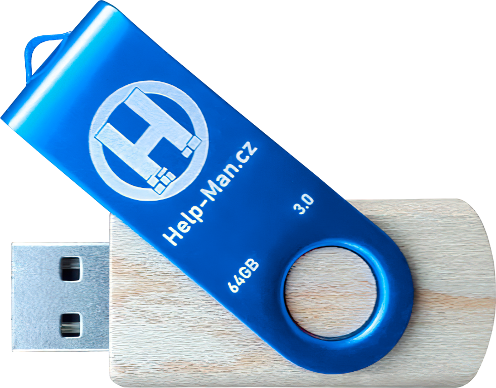 Help-Man.cz USB Flash Disk 2.0 - 64 GB - Modrý