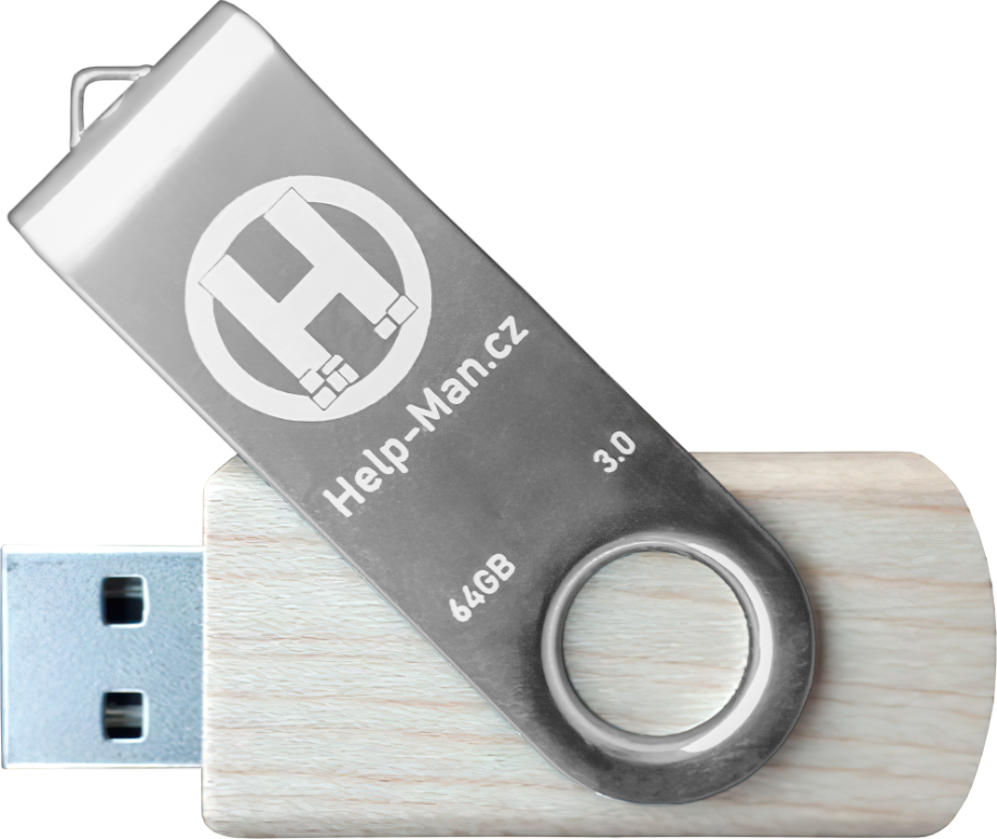 Help-Man.cz USB Flash Disk 2.0 - 64 GB - Stříbrná