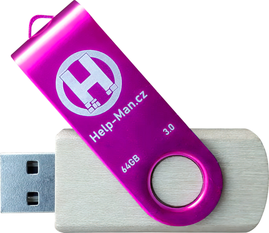 Help-Man.cz USB Flash Disk 2.0 - 64 GB - Růžová