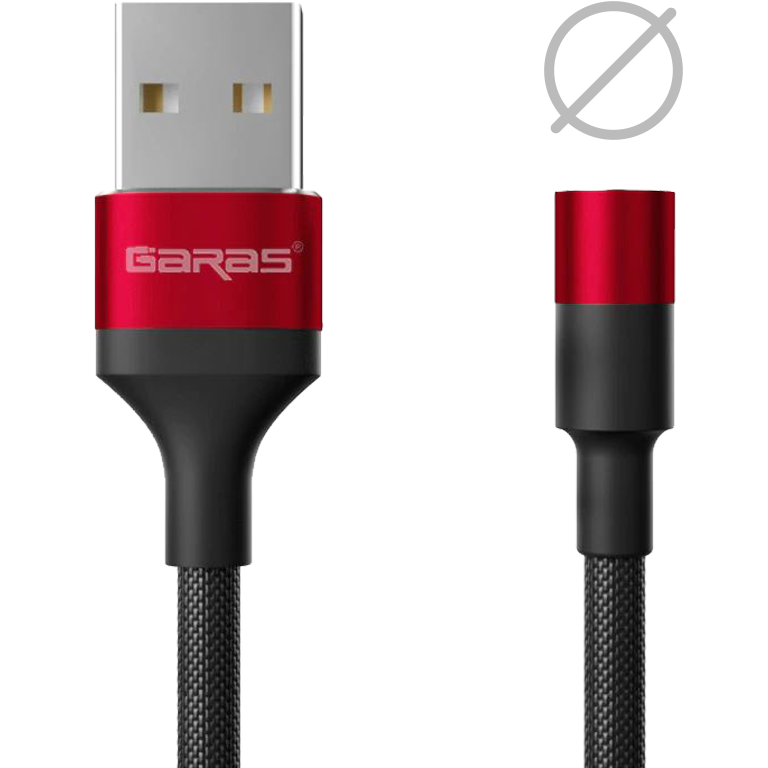 M1 - Magnetický USB kabel - Červený - Bez koncovky - 1 m