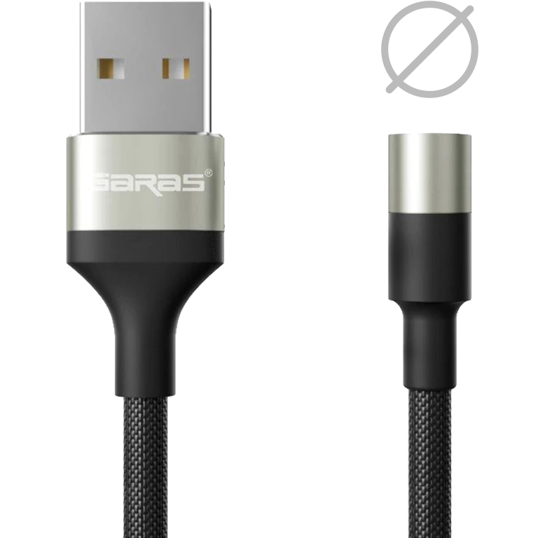 M1 - Magnetický USB kabel - Stříbrný - Bez koncovky - 1 m