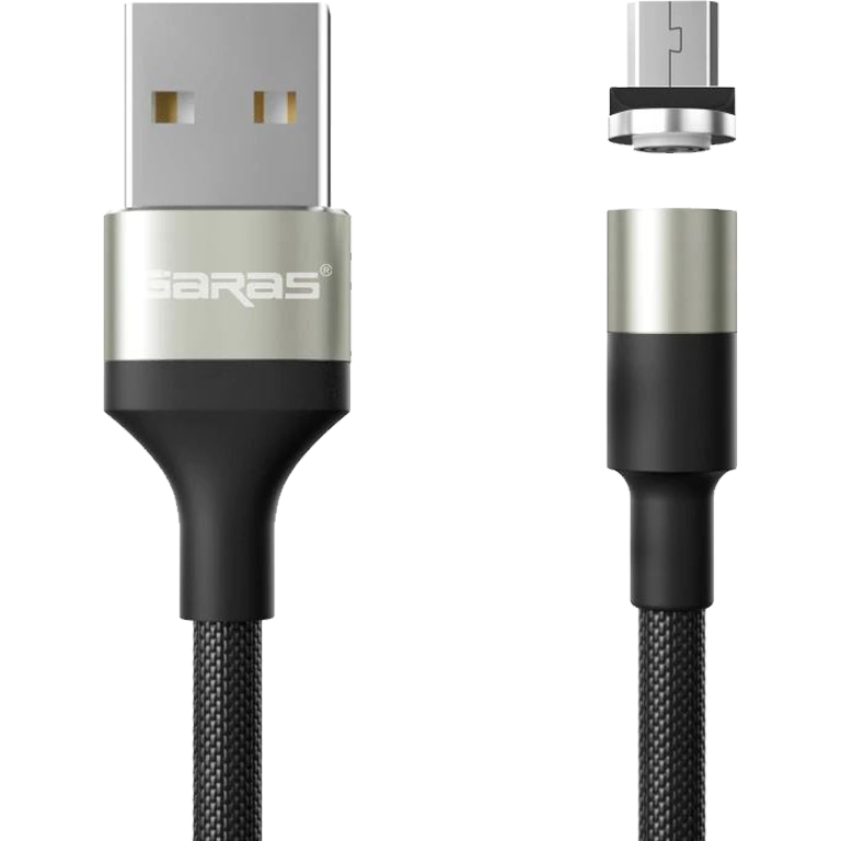M1 - Magnetický USB kabel - Stříbrný - Micro USB - 1 m