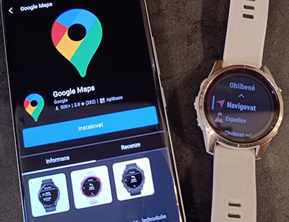 Hodinky Garmin umí pracovat s Google Maps