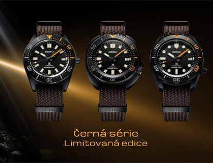 Seiko černá série potápěčských hodinek