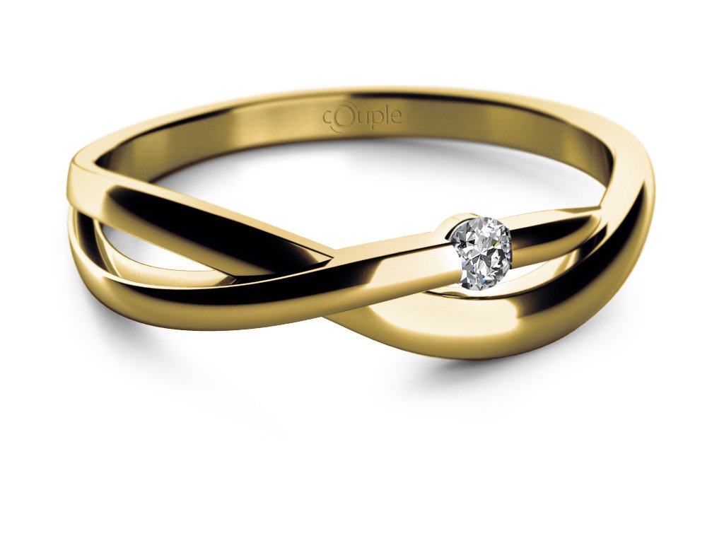 Zlatý dámský prsten Odette 6810667 (Velikost prstenu 57)