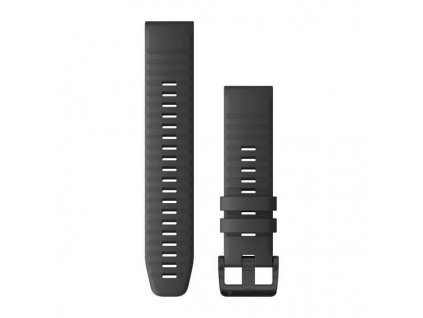 Garmin řemínek QuickFit 22, silikonový, tmavě šedý, černá přezka