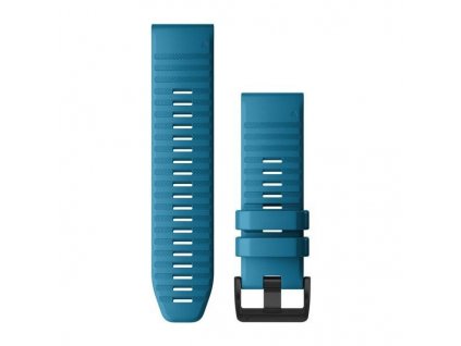 Řemínek pro Garmin Quatix6X - QuickFit 26, silikonový, světle modrý, černá přezka