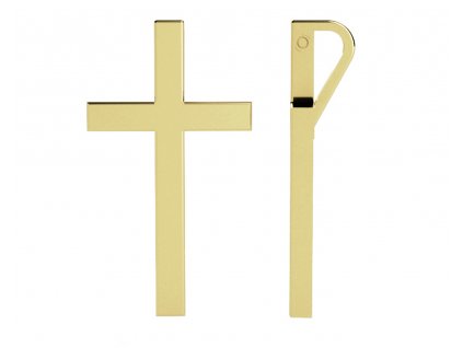 Luxur Zlatý dámský přívěsek Kříž  6820617