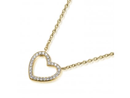 Luxur Zlatý dámský náhrdelník 3840063-0-45-99