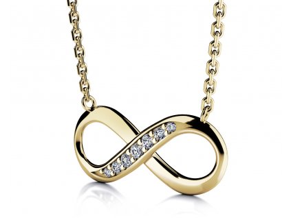Luxur Zlatý dámský náhrdelník Infinity 6840673-0-47-1