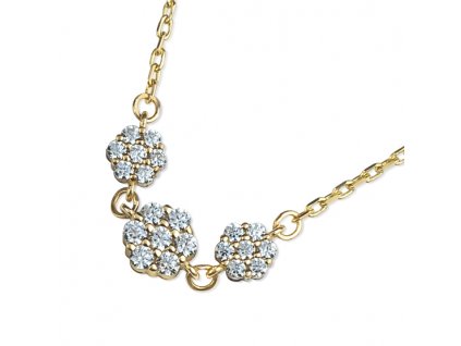 Luxur Zlatý dámský náhrdelník Lilia 1440749-0-45-1