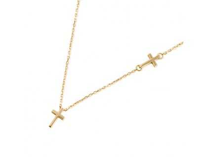 Luxur Zlatý dámský náhrdelník Mary 1440754-0-45-0