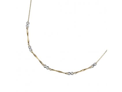 Luxur Zlatý dámský náhrdelník Jollie 1440924-5-45-0