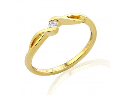 Zlatý dámský prsten Brise 3810698