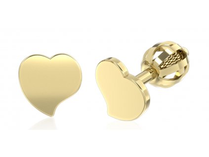 Luxur Zlaté dámské náušnice Idol Heart 6630576