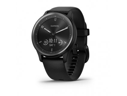 Garmin vivomove Sport Black Case and Silicone Band with Slate Accents 010-02566-00