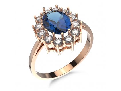 Zlatý dámský prsten Diana 6850004