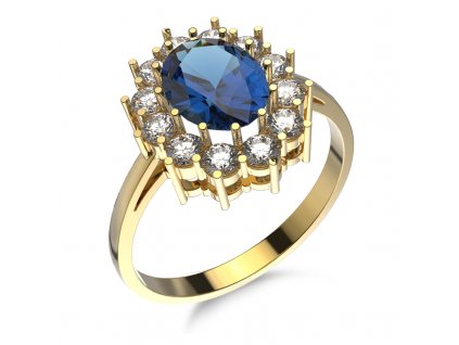 Zlatý dámský prsten Diana 6850001
