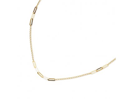 Luxur Zlatý dámský náhrdelník Ovali 1441244-0-45-0
