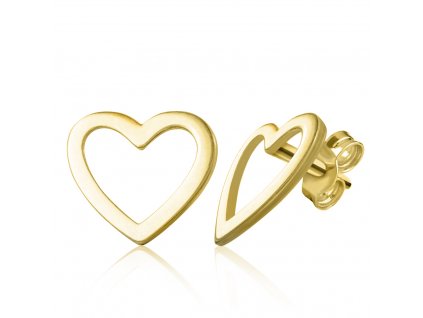 Luxur Zlaté dámské náušnice Idol Heart 1431810-0-0-0