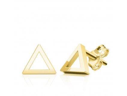 Luxur Zlaté dámské náušnice Idol Triangle 1431811-0-0-0
