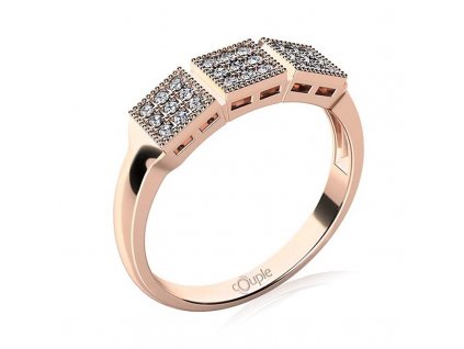 Luxur Zlatý dámský prsten Kostka 6660290