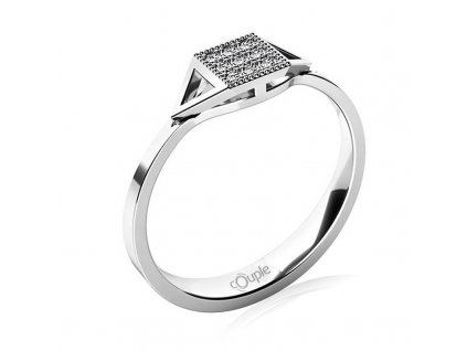 Luxur Zlatý dámský prsten Kostka 6660289