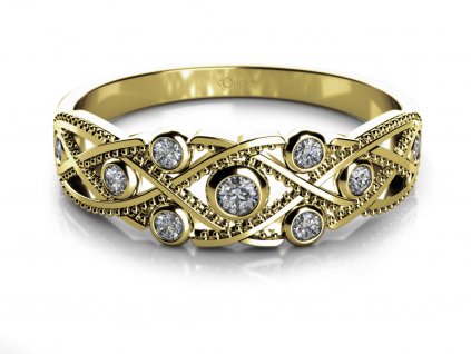 Zlatý dámský prsten Richelieu 6810523