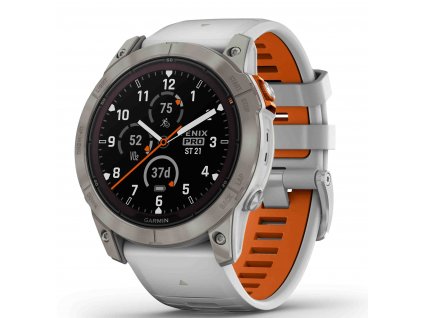 fenix7XPro Titaniu Gray Orange band leva1