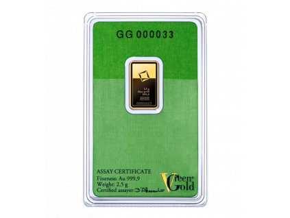 Zlatý slitek 2,5 g Valcambi Green Gold 999,9