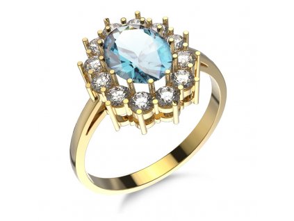 Luxur Zlatý dámský prsten Diana 6850001