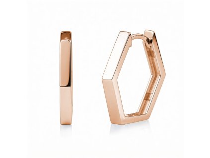 Luxur Zlaté dámské náušnice Hexo