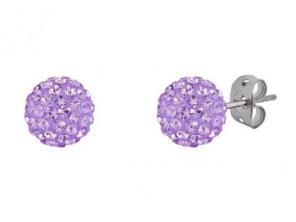 Tresor Paris 8mm Lilac Medium BonBon Stud Earrings 166638 p