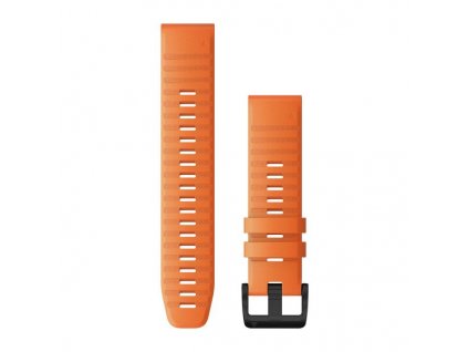 Garmin řemínek QuickFit 22, silikonový, oranžový, černá přezka