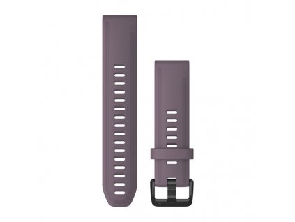 Garmin řemínek QuickFit 20, silikonový, fialový, černá přezka