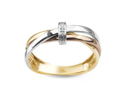 zloty pierscionek z diamentami 14087 s1p14087w1000