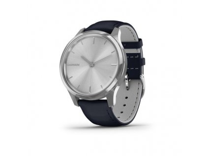 Garmin vívomove3 Luxe, Silver/Blue Leather Band 010-02241-20 Premium