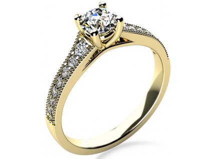 Zlatý dámský zásnubní prsten 5210046