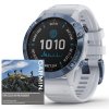 Garmin fenix6 PRO Solar, Titanium Blue/Whitestone Band 010-02410-93