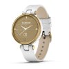 Garmin Lily Classic Light Gold/White Leather Band 010-02384-B3