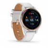 garmin venu 2s rose gold white leather band 214597 261647