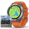 Garmin fenix6 PRO Sapphire, Titanium/Orange Band (MAP/Music) 010-02158-14