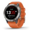 123378 3 garmin fenix6 pro sapphire titanium orange band map music 010 02158 14