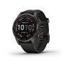 Garmin Fenix 7S PRO Sapphire Solar Titan Carbon Gray/ Black Silicone Band 010-02539-25