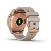 Garmin Fenix 7S PRO Sapphire Solar Titan Rose Gold/ Limestone Leather Band 010-02539-35